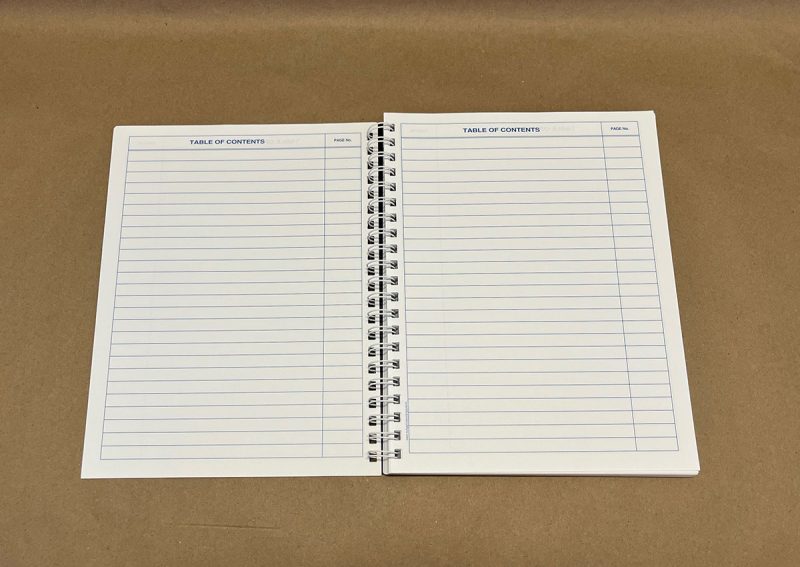 Blue Soft Cover Lab Notebook white wire coil bound, 208 grid pages, 8-1 ...