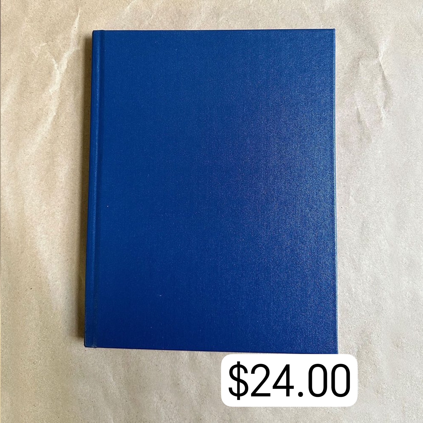 Blue hardcover lab notebook